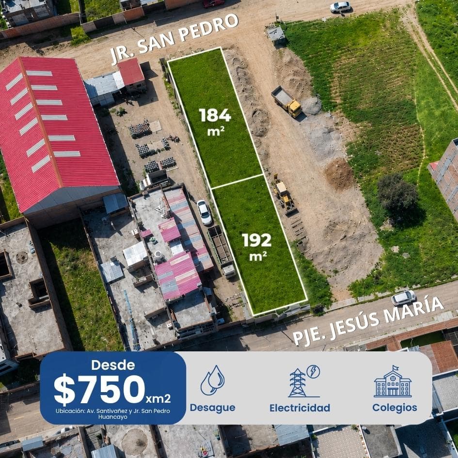 Foto 1 — Terreno en venta en Huancayo (Psje. Jesus Maria) PROPIEDAD